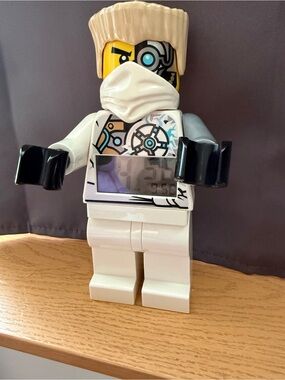 Lego Ninjago Minifig 9” Alarm Clock Zane